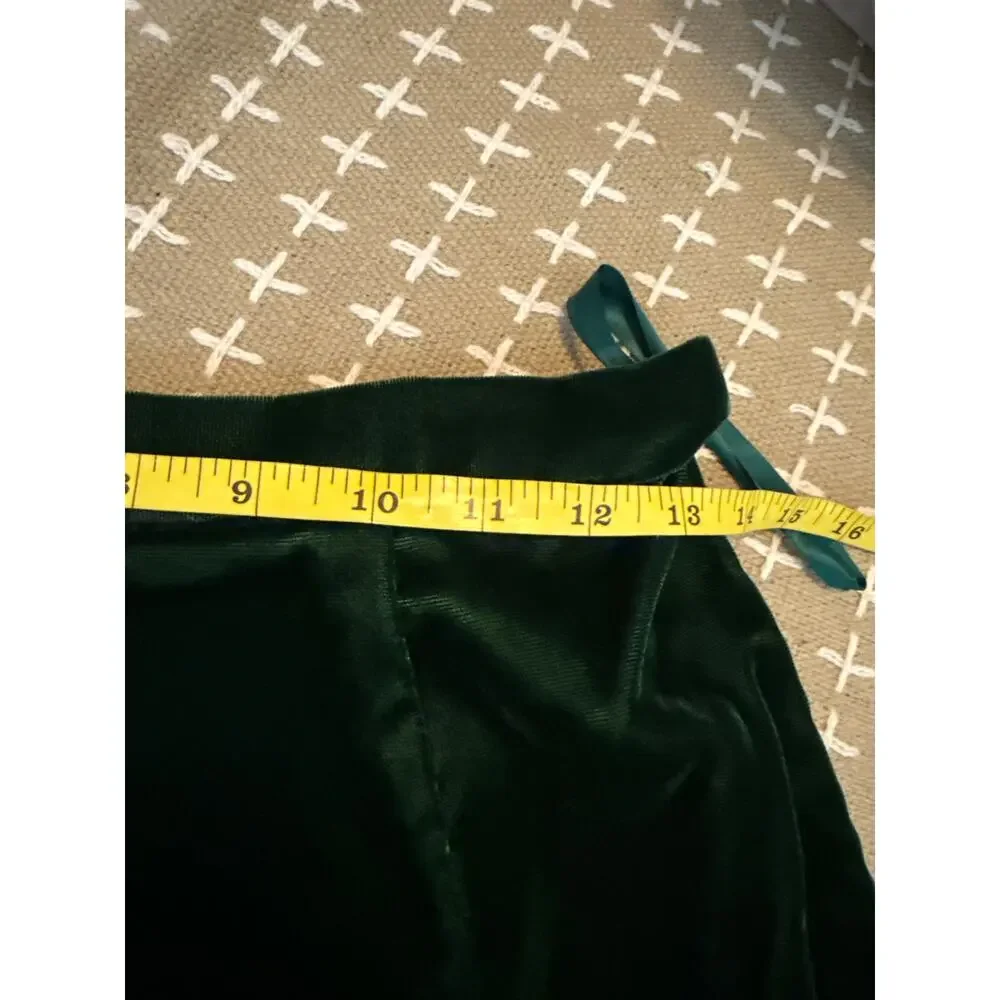 NWT Vintage Night Way Emerald Green Velvet Skirt Suit Set Size 10 Holiday Formal